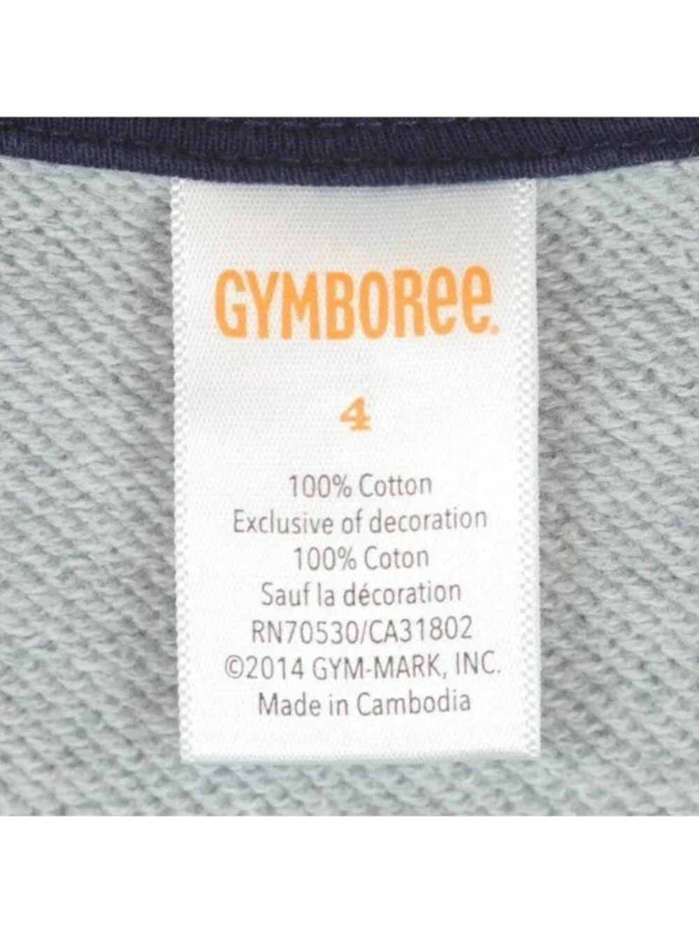 Gymboree Girls Size 4 Blue Gray Houndstooth Crewneck Lightweight Sweatshirt